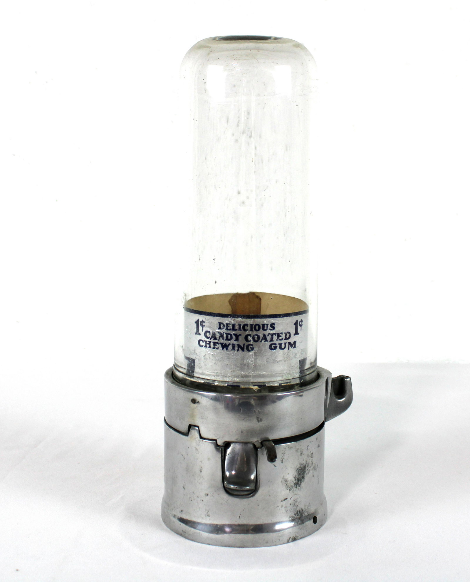 The Vendex Co. Of Boston Coin Operated Gum Vendor: The Vendex Co. Of Boston Coin Operated Gum Vendor. Glass globe. This item requires third party shipping or pickup arrangements to be made. Dimensions: 12.5 x 6 x 6
