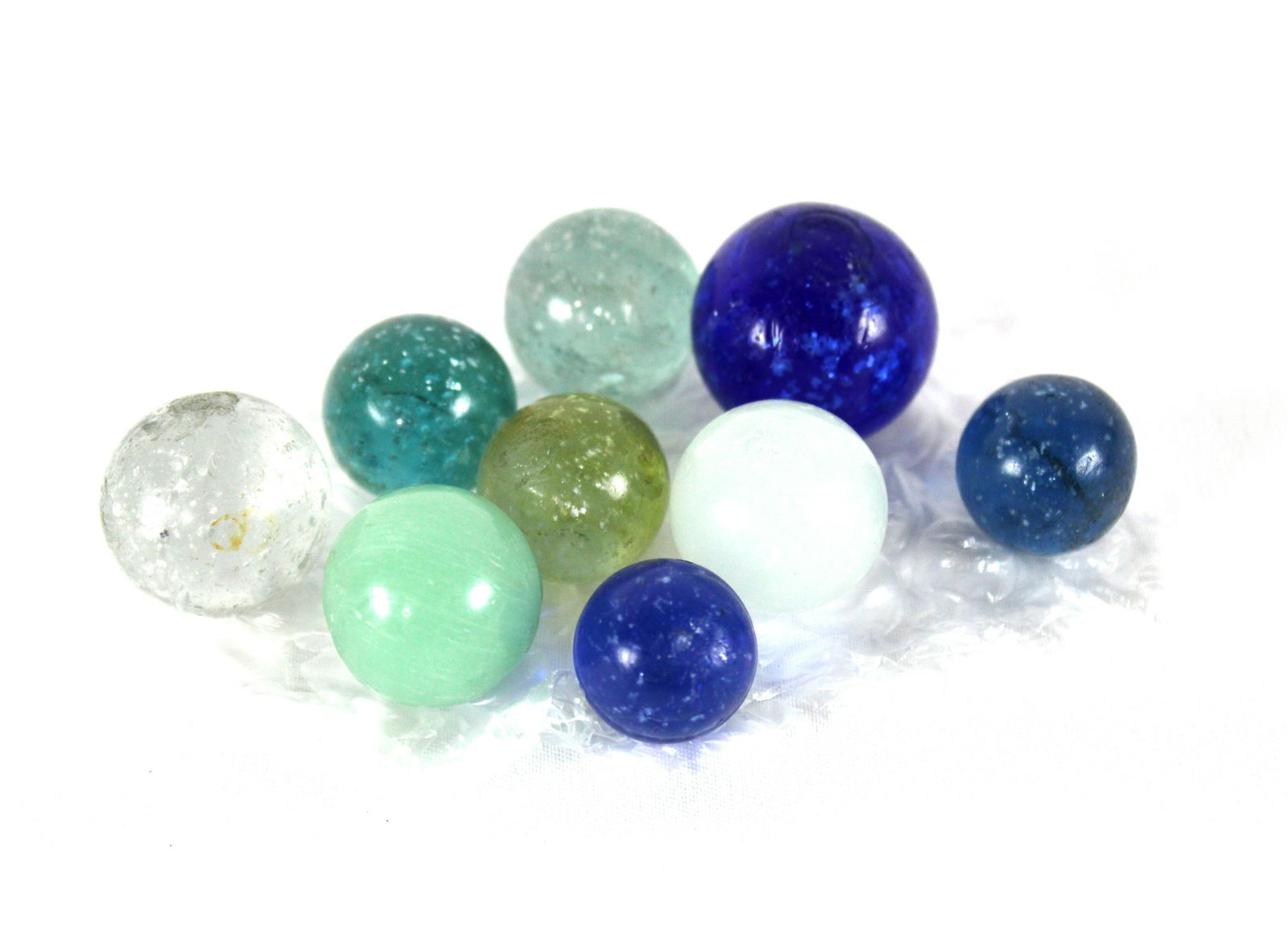 Antique Handmade German Mica Marbles (1 of 2)