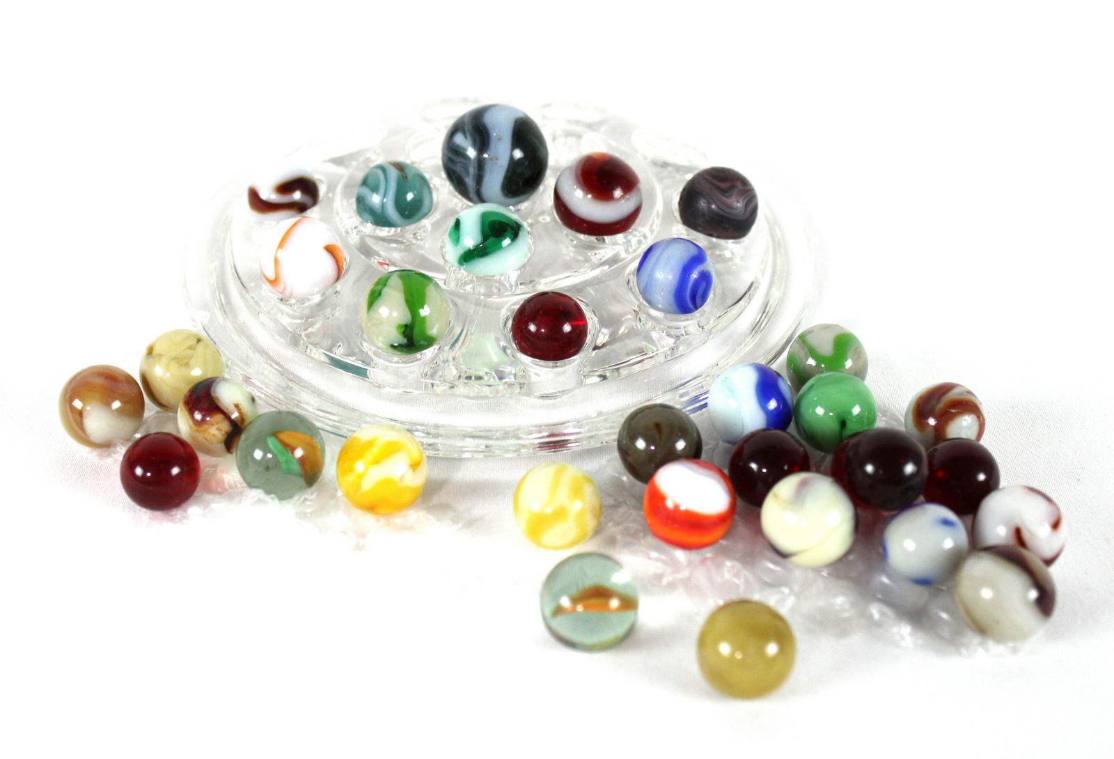 Early Machine Made Marbles, Some UV active, Lot 1 (1 of 2)