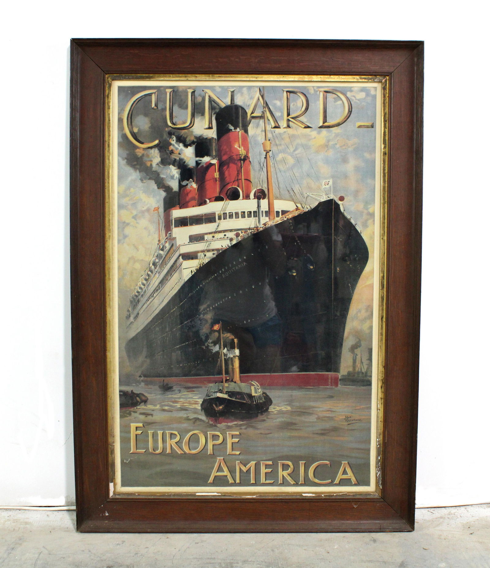 Cunard Line Framed Travel Poster (1 of 3)