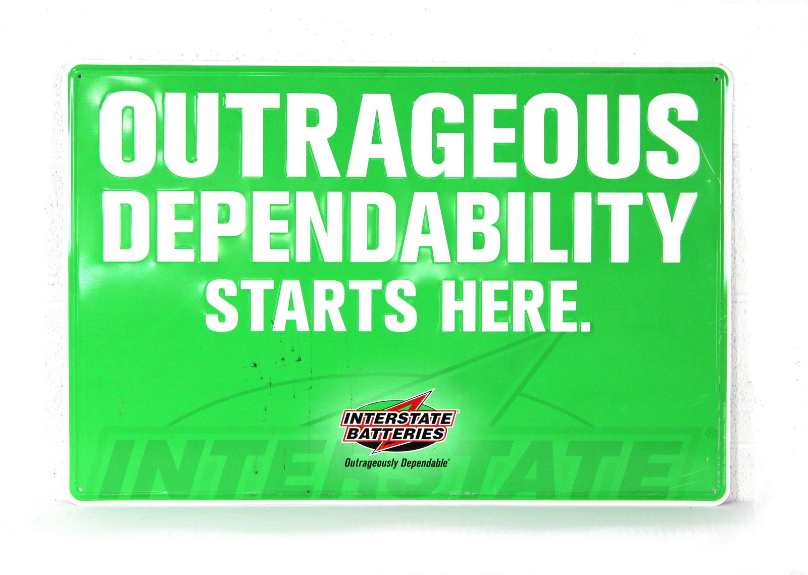 Interstate Batteries Embossed Sign (1 of 1)