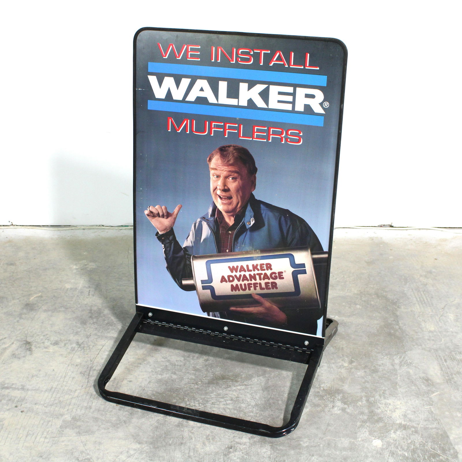 Walker Mufflers Sidewalk Sign feat. John Madden (1 of 2)