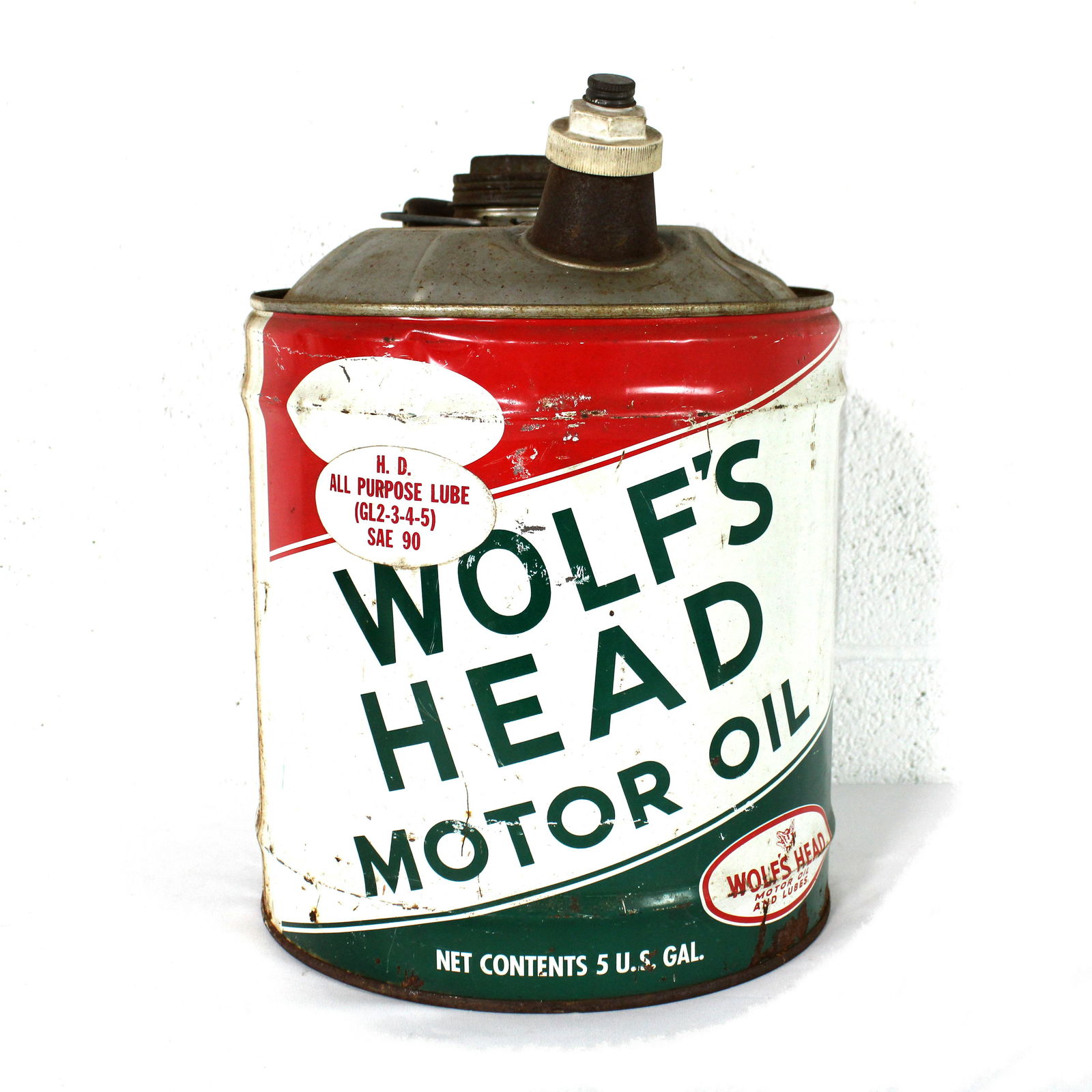 Wolf's Head Motor Oil 5 Gallon Can (1 of 2)