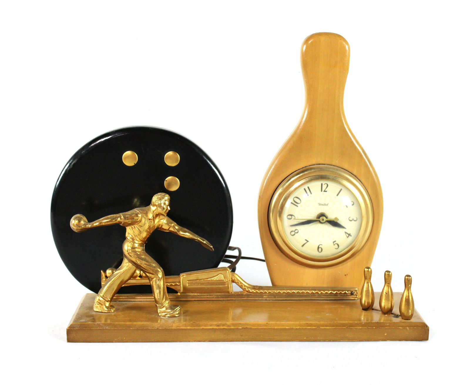 Mid Century Bowling Trophy Clock, Lot 2 (1 of 2)