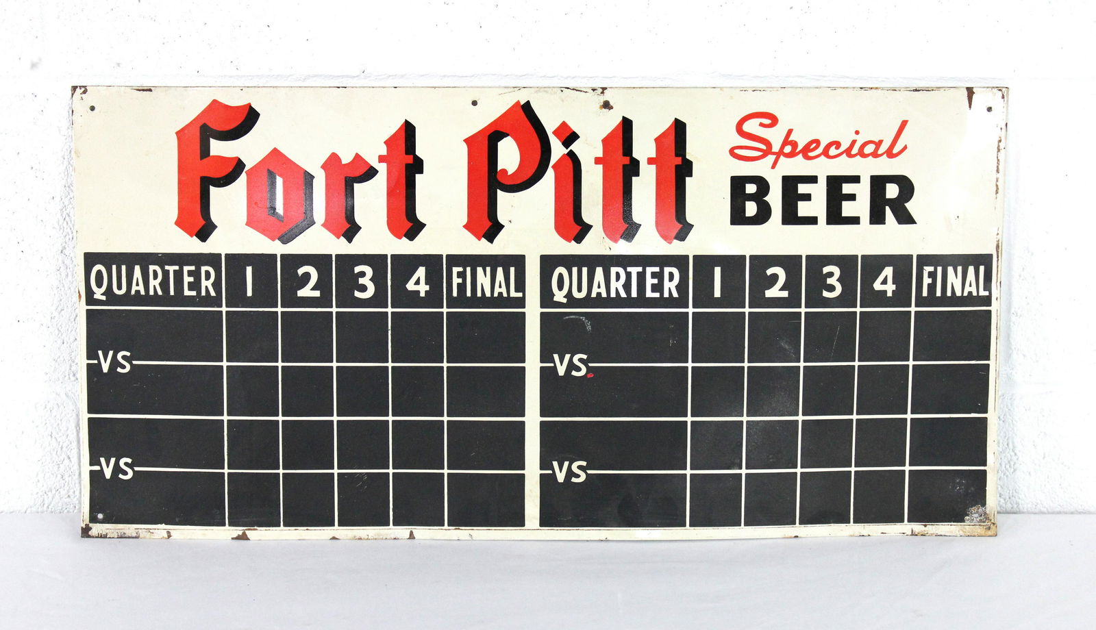 Fort Pitt Beer Scoreboard Sign, 1949 (1 of 3)