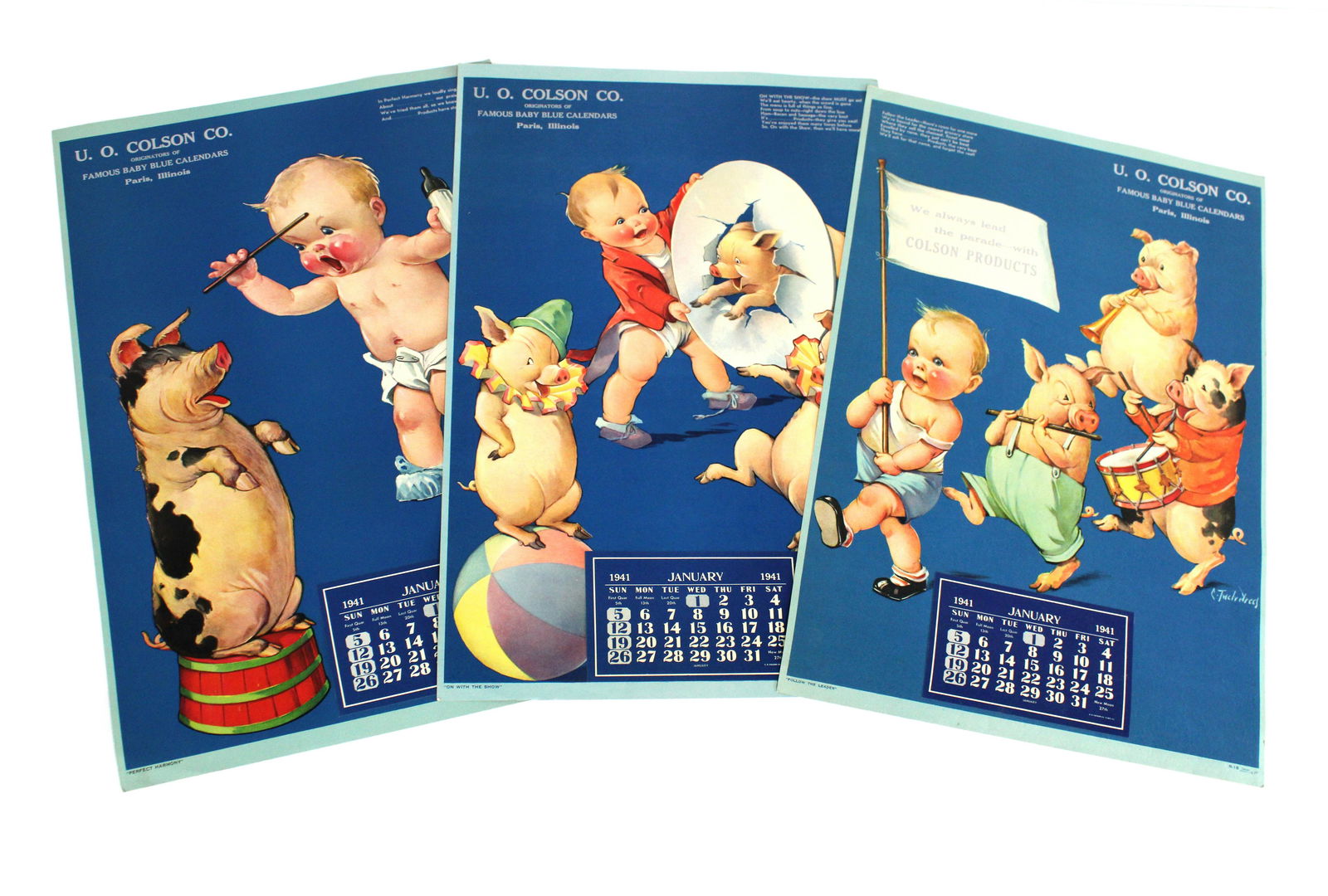 Baby Blue Calendar Samples, 1941 (1 of 3)
