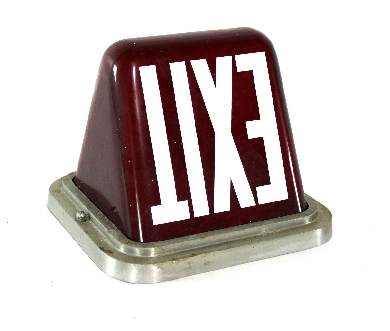 Ruby Glass Exit Sign (1 of 3)