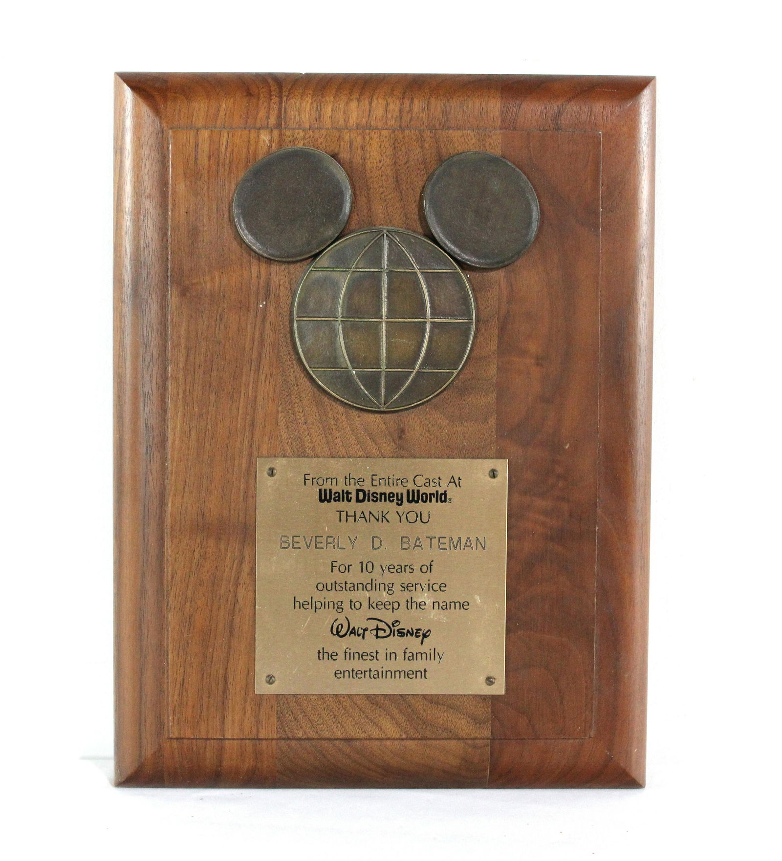 Walt Disney Service Award Plaque (1 of 1)
