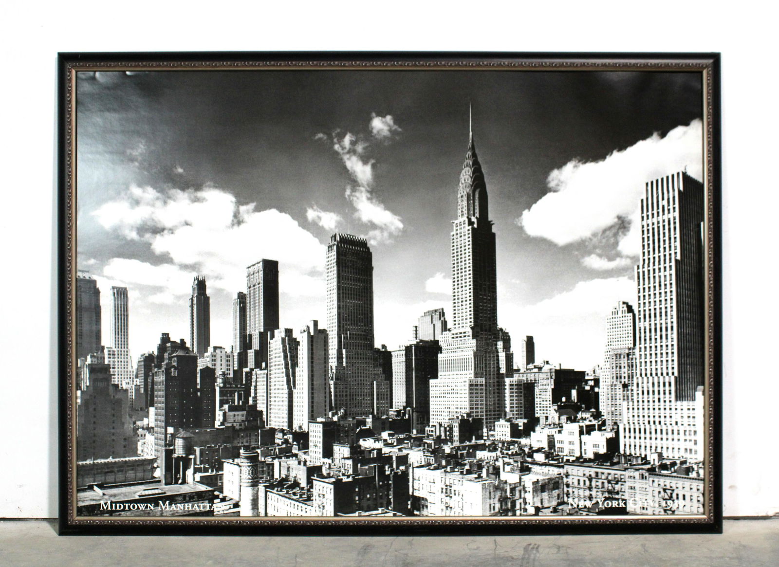 Large NYC Skyline, Midtown Manhattan 1939, Framed Print (1 of 1)