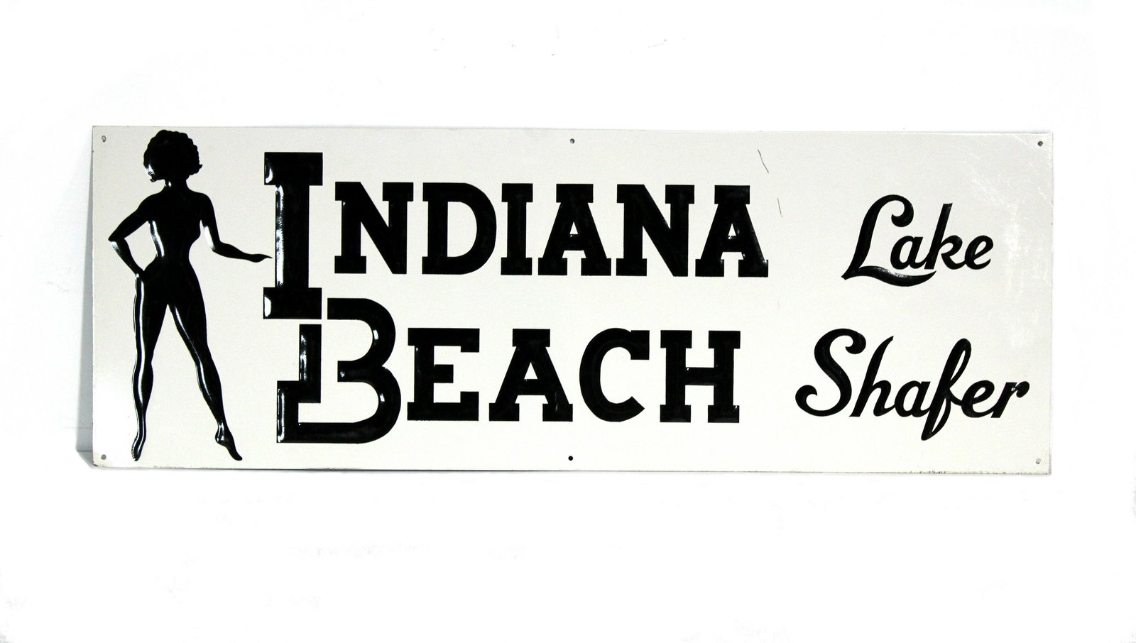 Embossed Indiana Beach Silhouette Sign (1 of 1)