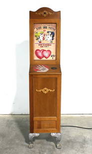 Kiss Meter 25 Cent Love Tester: Kiss Meter 25 Cent Love Tester. Working with sound. This item requires third party shipping or pickup arrangements to be made. Dimensions: 74 x 17.5 x 16