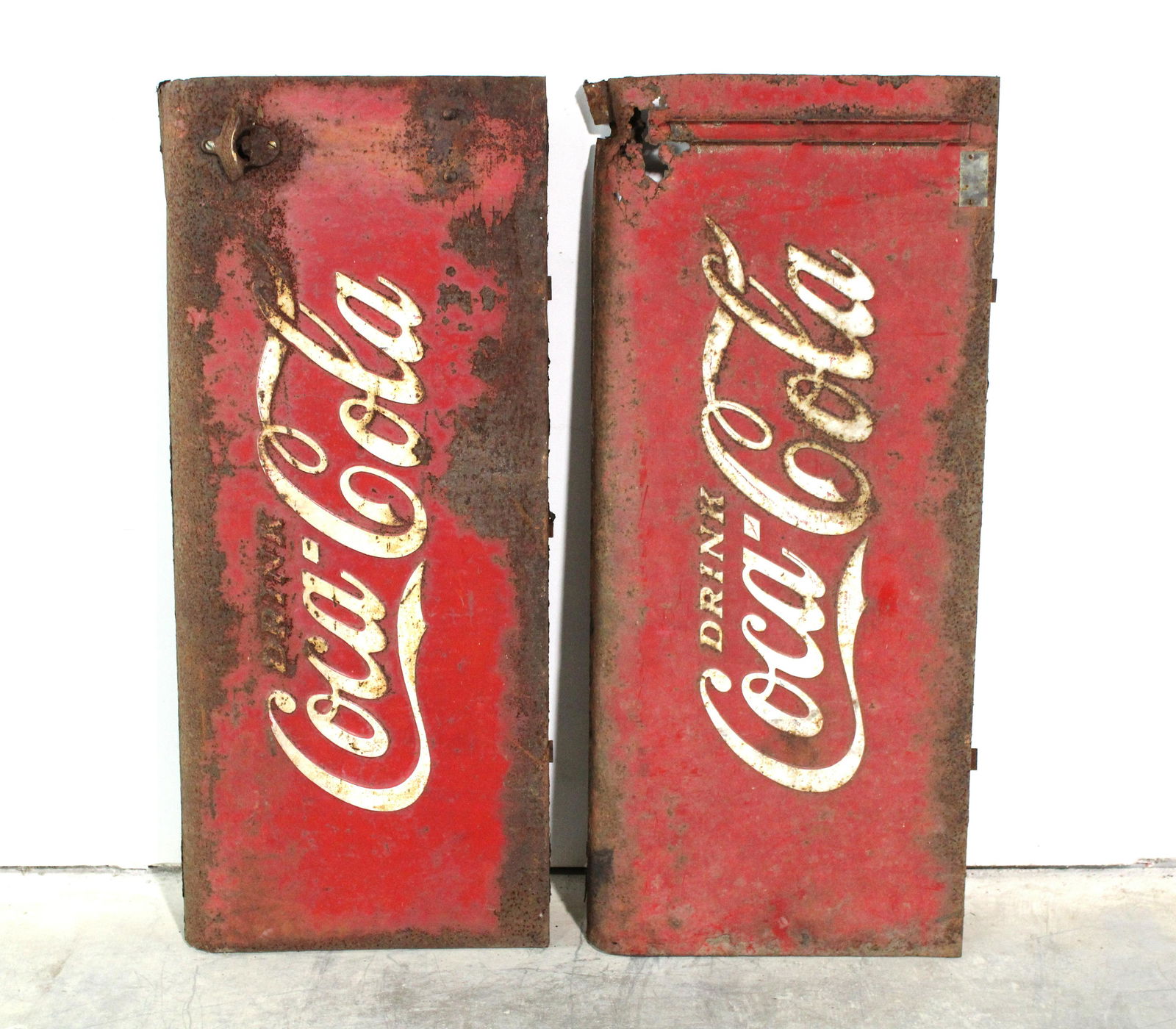 Coca Cola Cooler Embossed Signs (1 of 2)