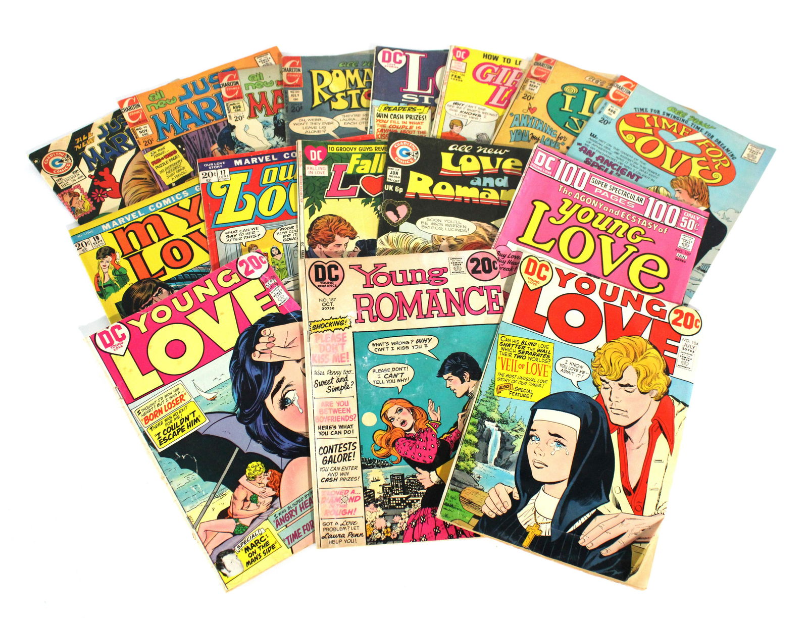 Romance Themed Comic Books inc. Young Love, 1970s (1 of 1)