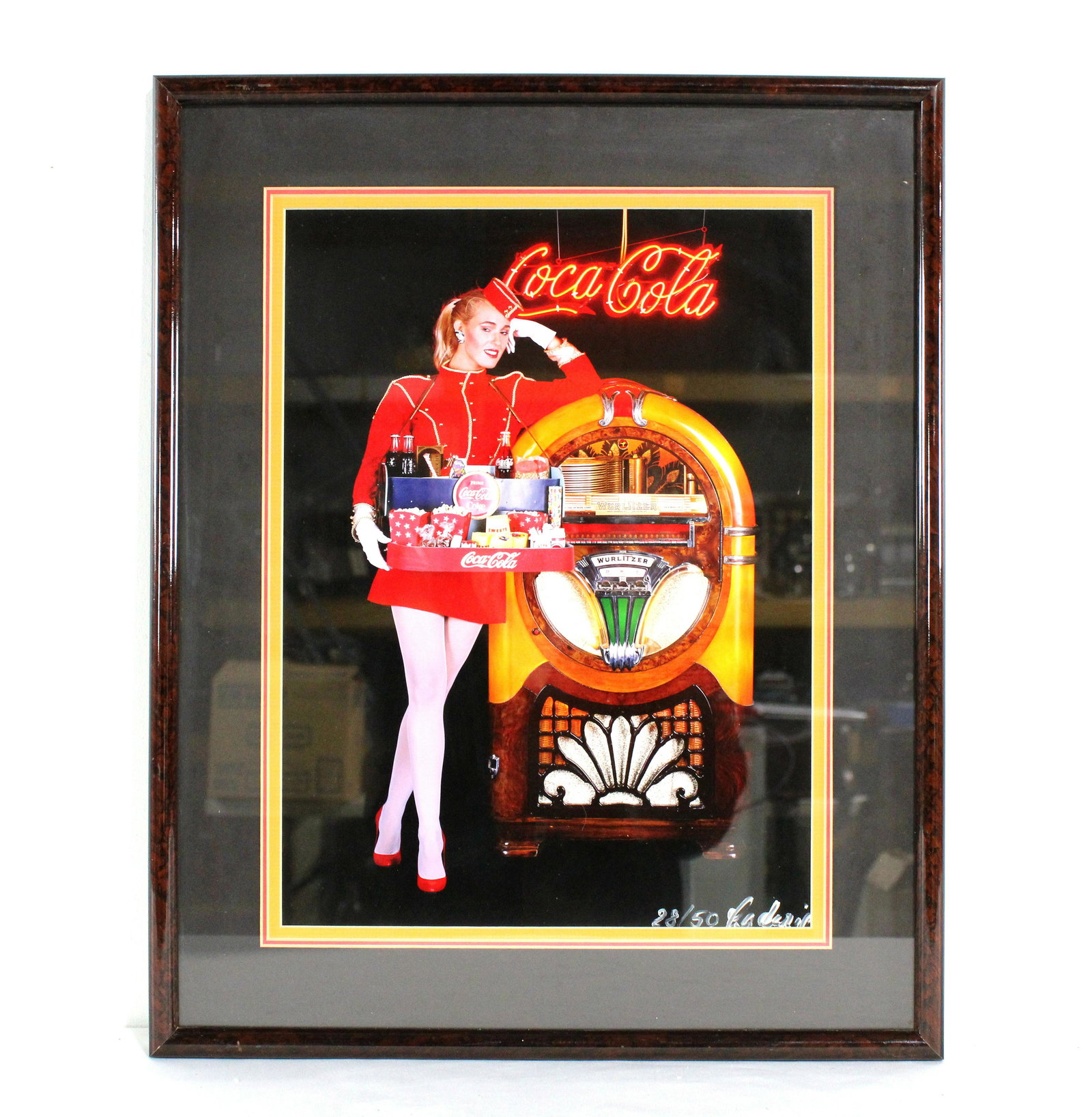 Framed Photo Featuring Coca Cola and Wurlitzer 750 (1 of 2)