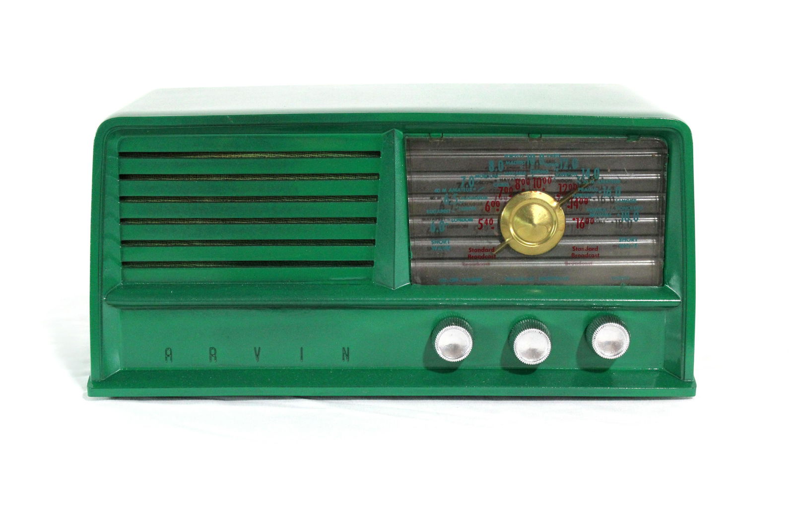 Arvin Broadcast / SW / AM Radio, Painted Green, 1951 (1 of 3)