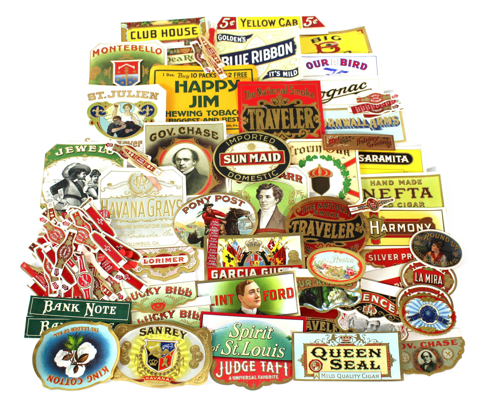 Assorted Cigar Labels including Le Mira and Havan Grays: Assorted Cigar Labels Le Mira and Havan Grays. In-house shipping available.