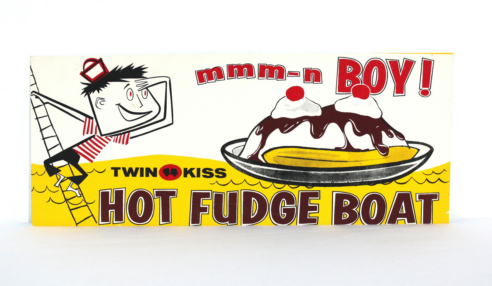 Twin Kiss Hot Fudge Boat Sign (1 of 1)