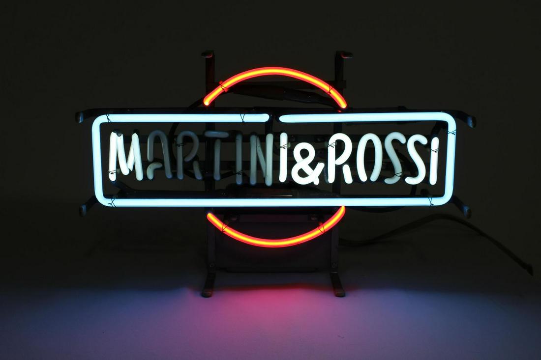 Martini & Rossi Neon Sign: Martini & Rossi Neon Sign. Working, "Martini" is faint. Local pickup only. Dimensions: 11 x 17.5 x 7
