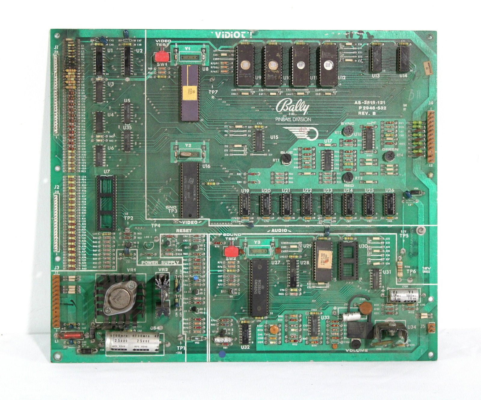 Bally Baby Pac-Man Vidiot 1982 Board (1 of 1)