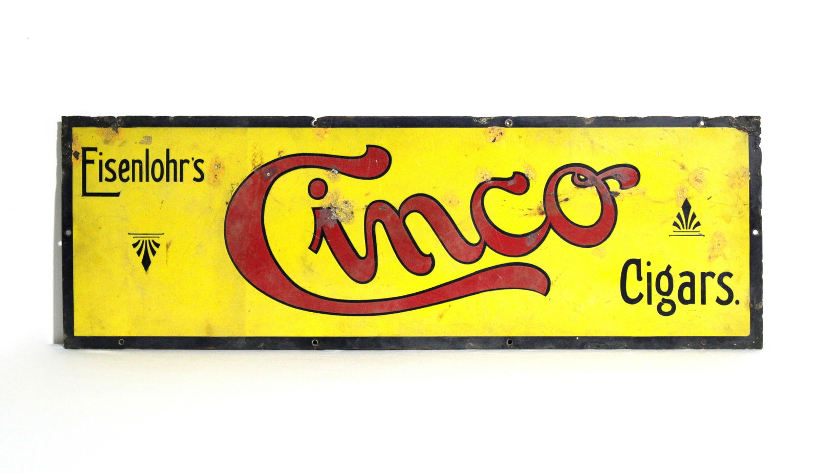 3FT Porcelain Cinco Cigars Advertising Sign (1 of 2)
