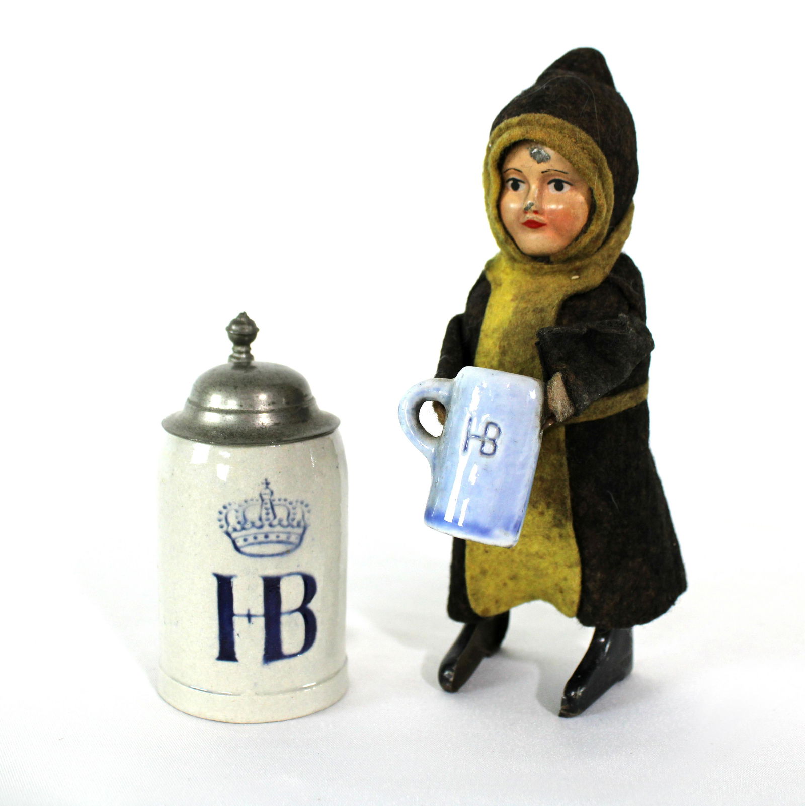 Schuco Wind-Up "Frauen-Kirchen" Doll w/ Matching Stein (1 of 2)