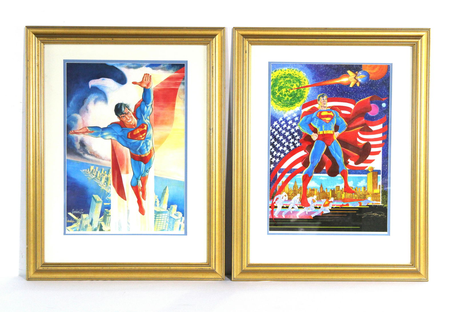 Superman LE Prints by George Perez/Garcia Lopez, Signed (1 of 4)