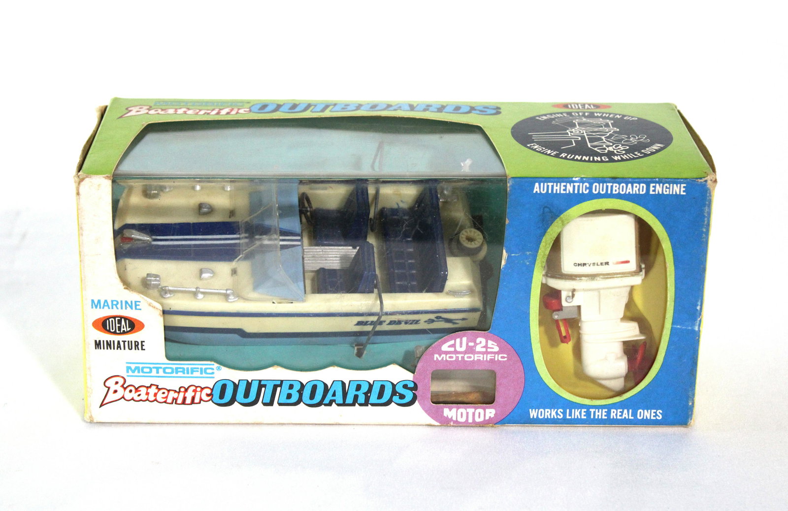 Ideal Marine Miniature Boat with Outboard Motor in Box (1 of 2)