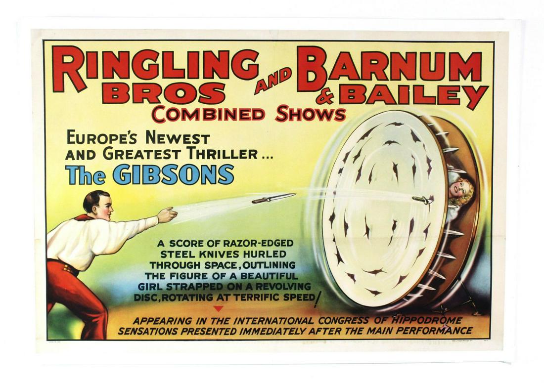 Ringling / Barnum & Bailey "The Gibsons" Circus Poster (1 of 3)