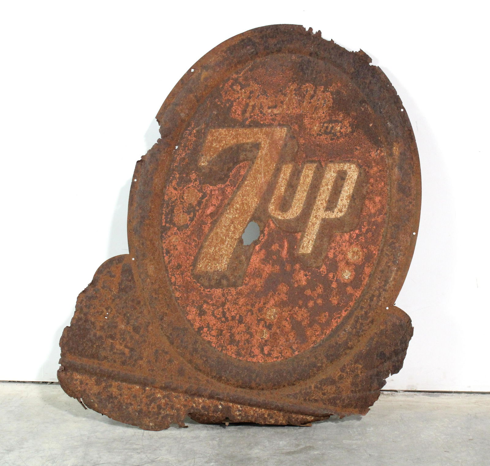 Embossed Fresh Up With 7-UP Advertising Sign (1 of 2)