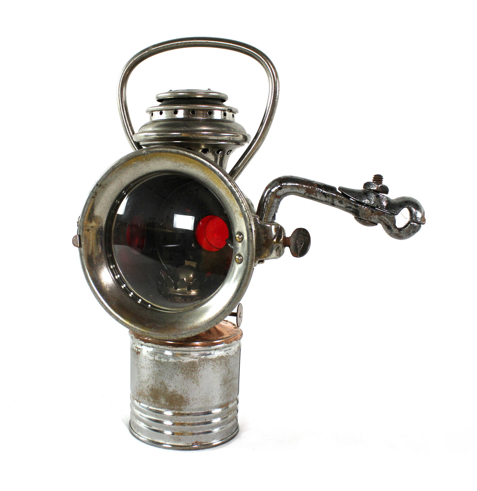"The Neverout" Kerosene Safety Carriage Ruby Glass Lamp (1 of 3)