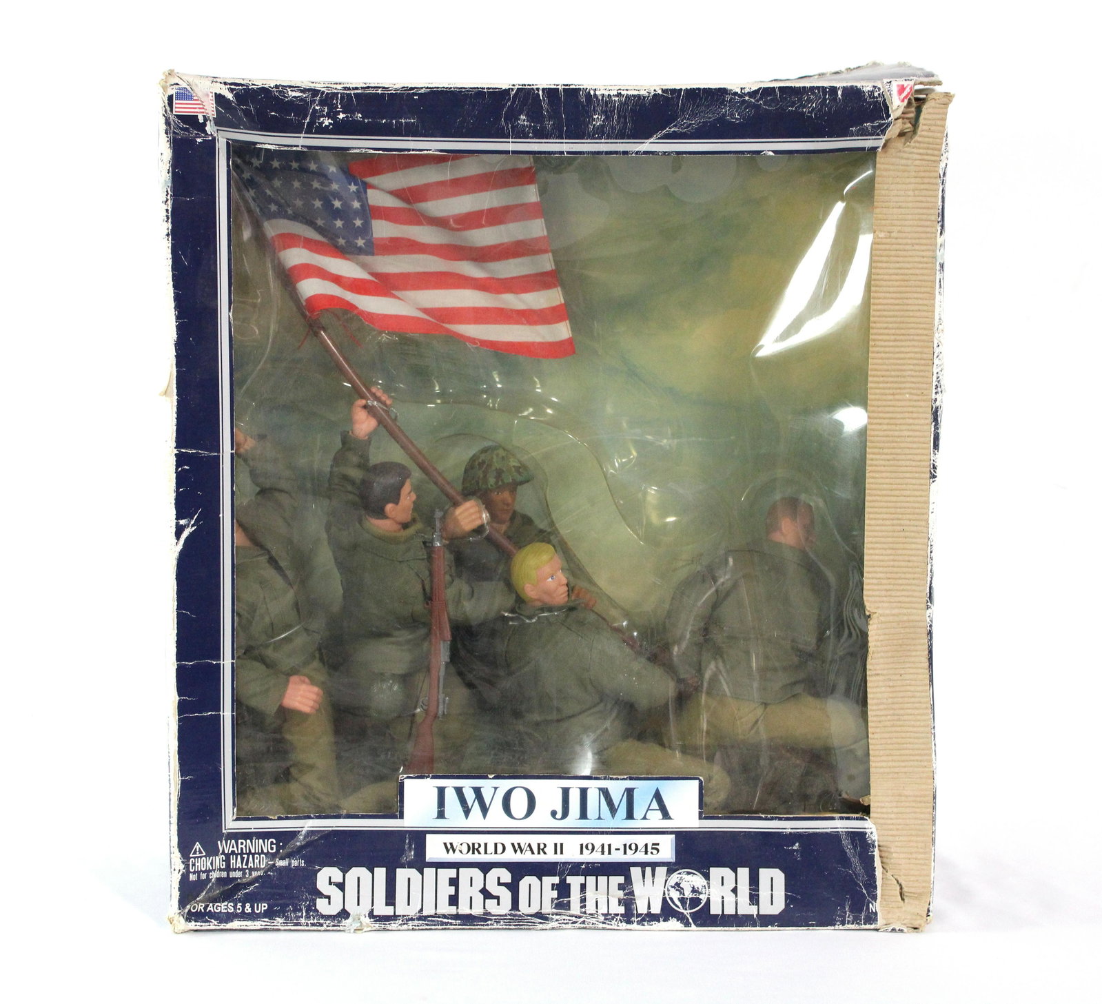 WWII Soldiers of the World Iwo Jima in Box: WWII Soldiers of the World Iwo Jima in Box. In-house shipping available. Dimensions of Box: 20 x 18 x 8