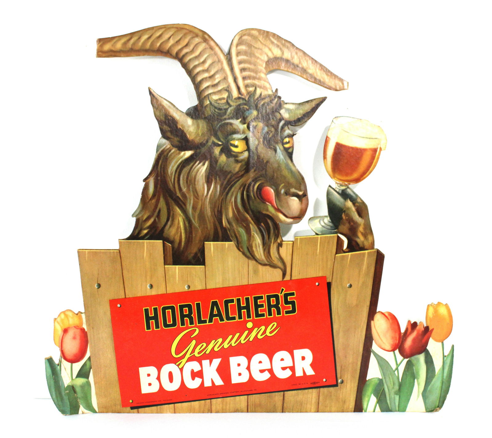 Horlacher Genuine Bock Beer Easel Back (1 of 3)