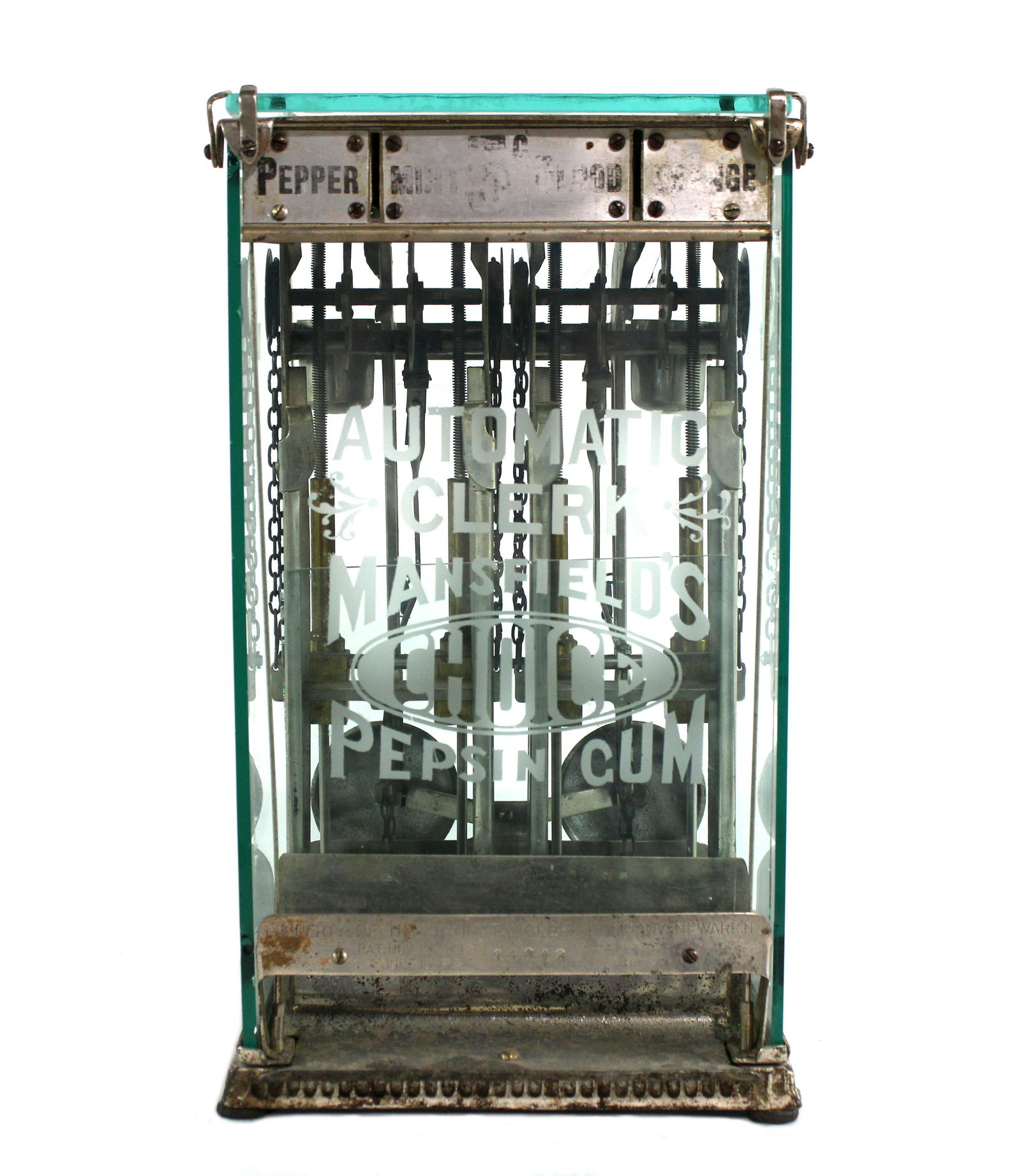 Automatic Clerk Mansfield's Gum Coin Operated Vendor, Early 1900s (1 of 5)