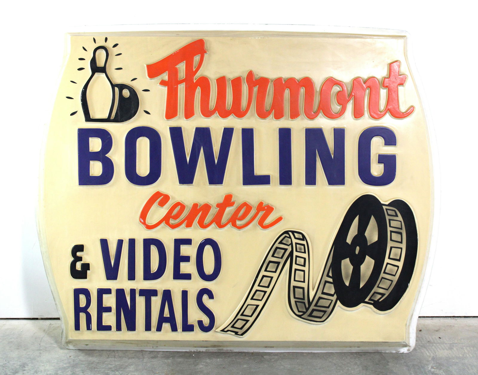 6FT WIDE Bowling and Video Center Sign from Thurmont, MD (1 of 2)