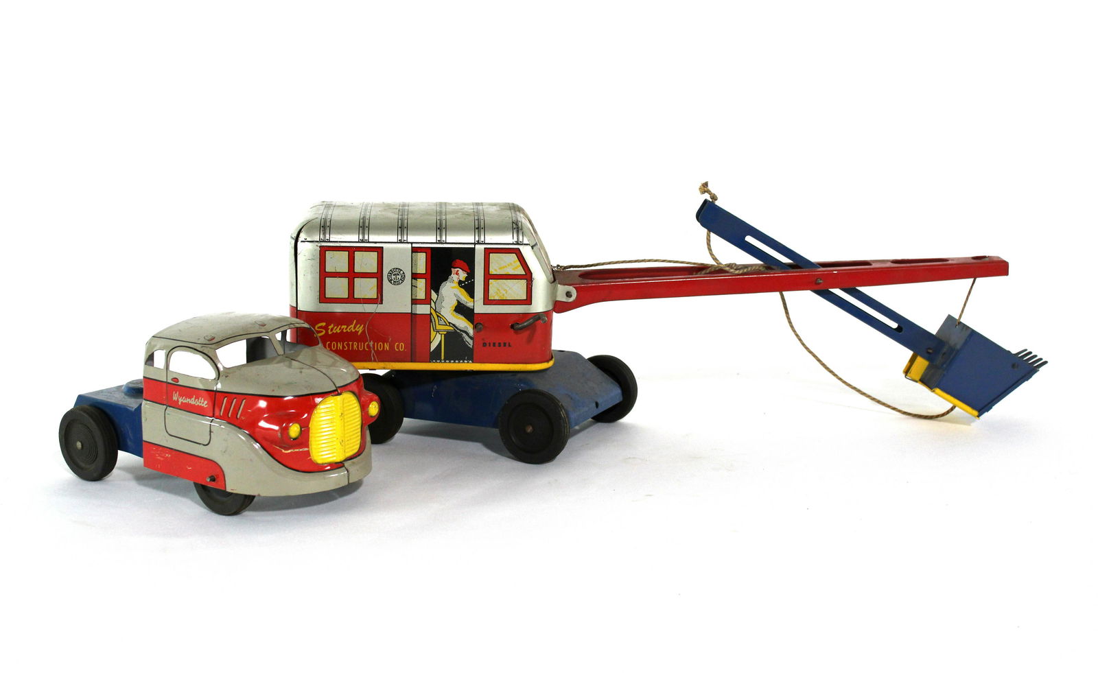 Wyandotte Toy Construction Crane with Truck (1 of 3)