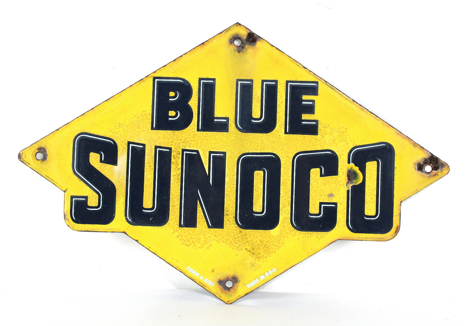 Porcelain Blue Sunoco Pump Plate (1 of 2)
