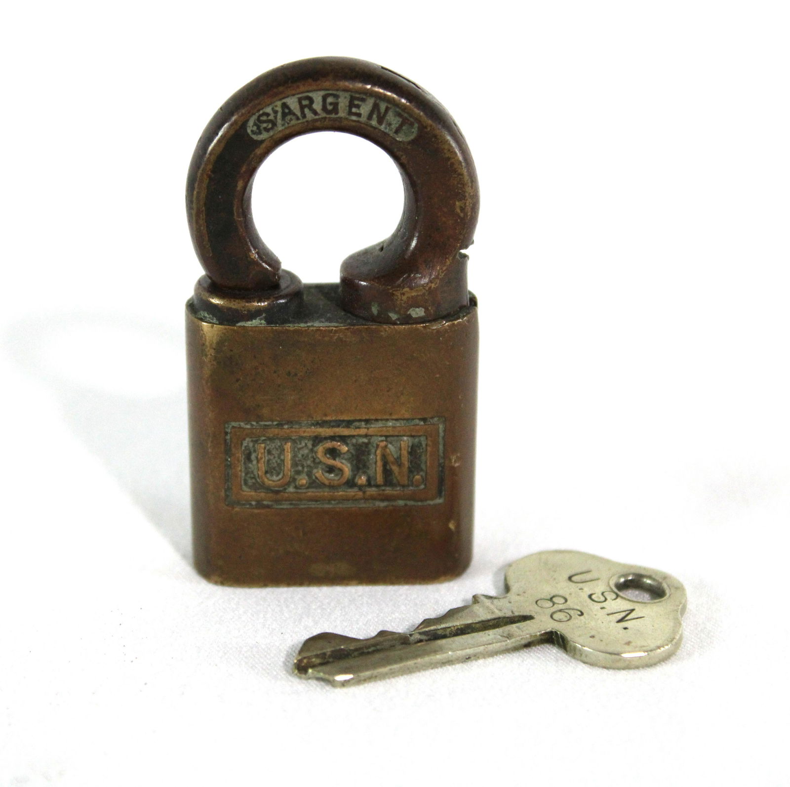 WW2 Navy Footlocker Padlock with Key (1 of 2)