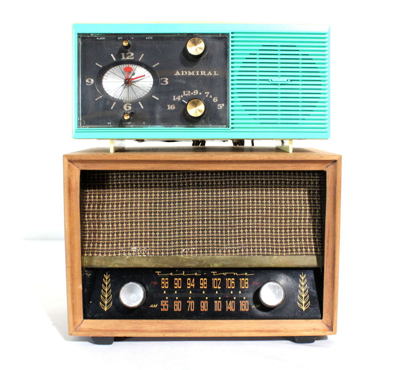 Admiral AM and Teletone AM/ FM Radios, 1950s (1 of 2)