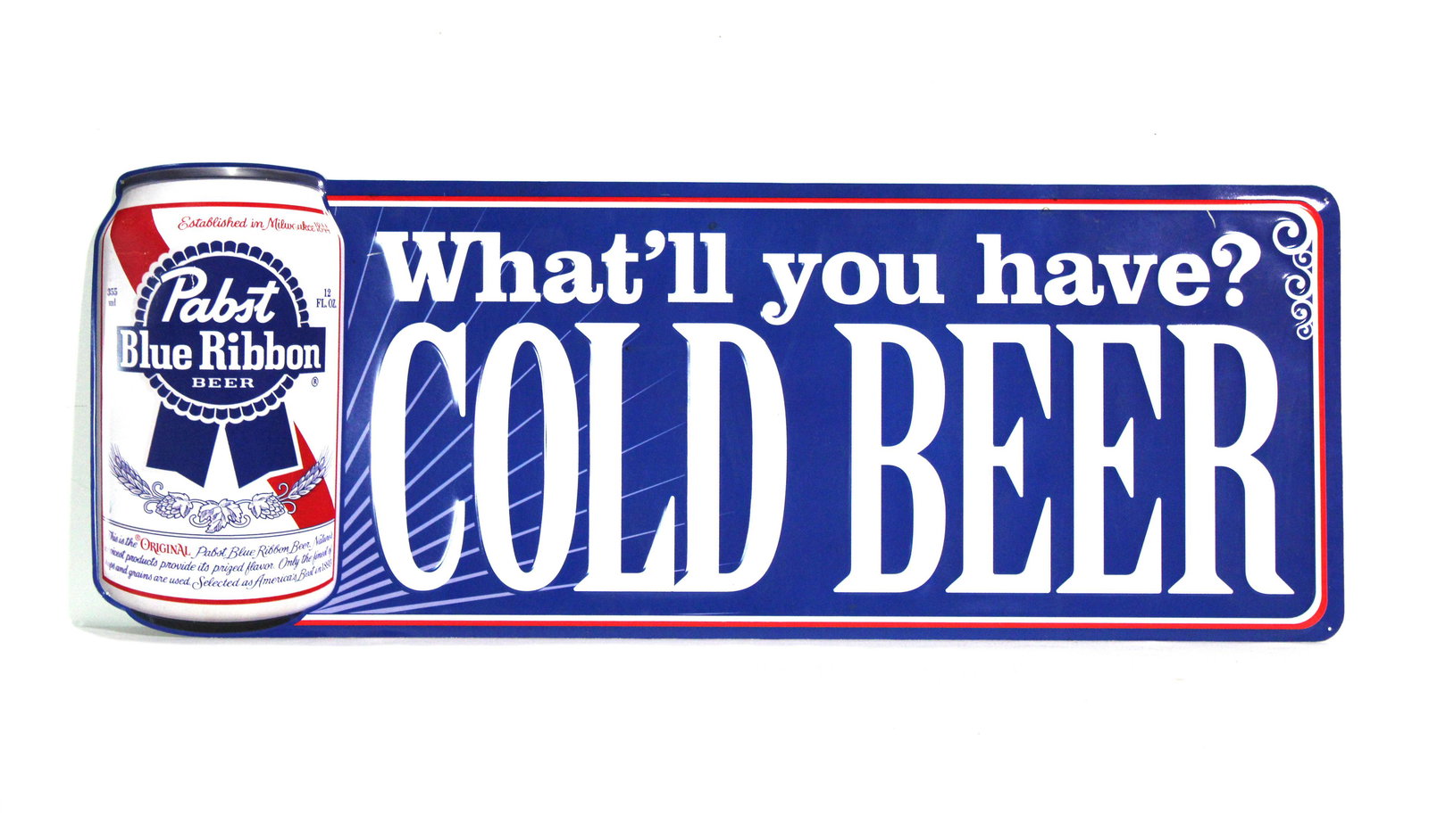 Pabst PBR Beer Embossed Sign (1 of 1)