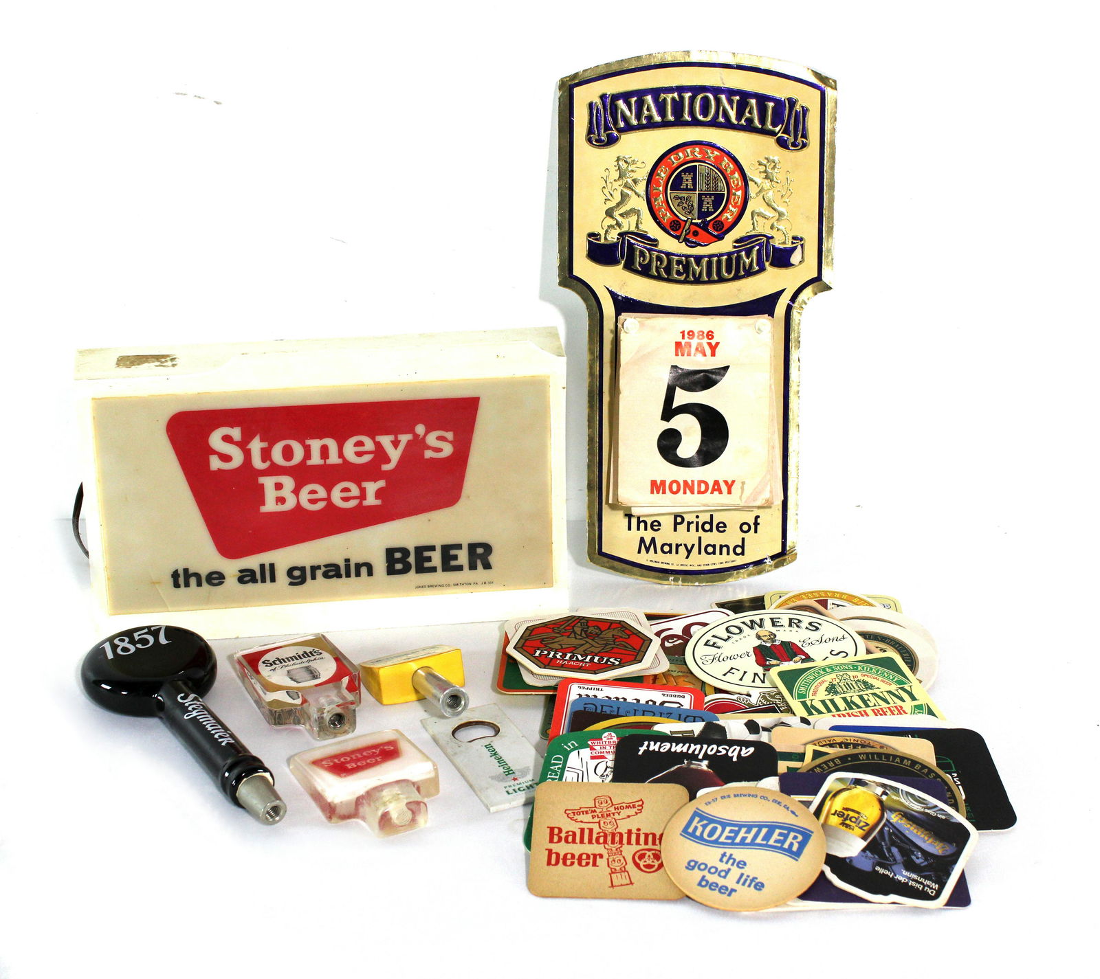 Stoney's Beer, National Calendar, Beer Taps and Coaster Collection (1 of 2)