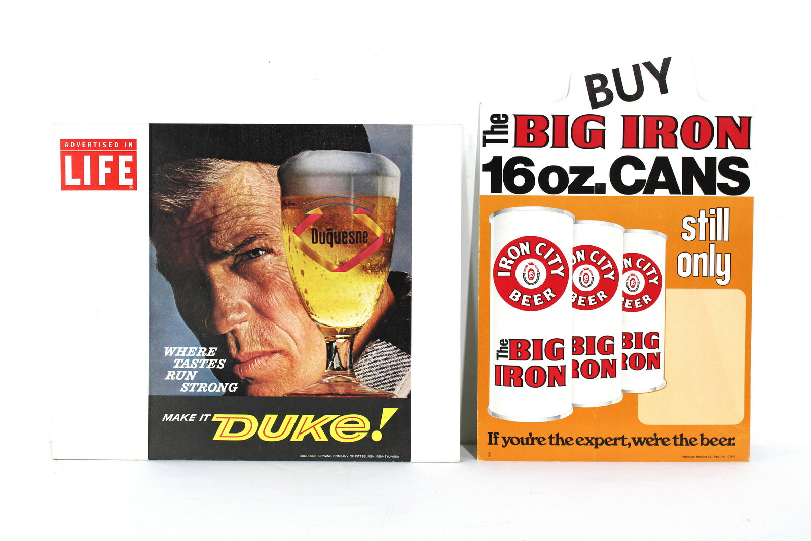 Iron City Beer Easelback and Duquesne Display, Pittsburgh PA (1 of 2)