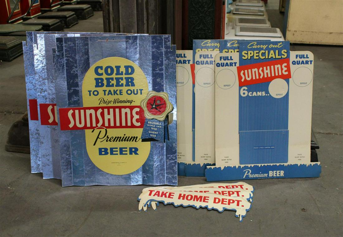 Sunshine Beer Easel Back Signs, New Old Stock 1958 (1 of 1)