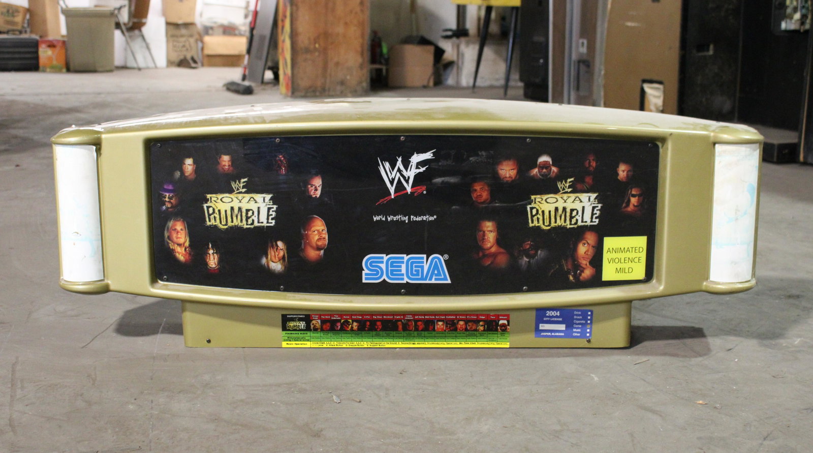 Sega WWF Royal Rumble Arcade Header: Sega WWF Royal Rumble Arcade Header. Good condition.