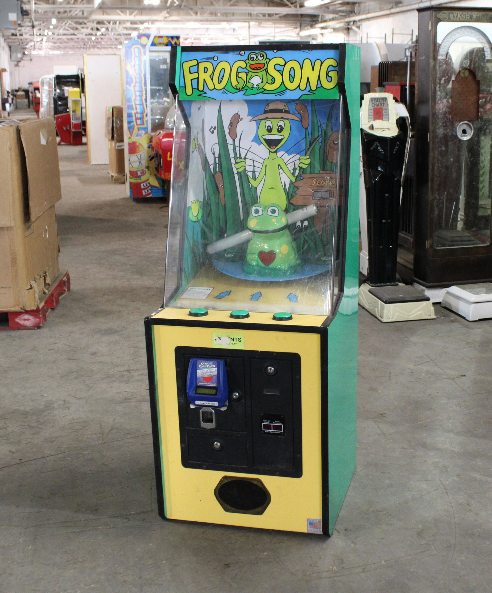 Frog Song Child's Arcade Machine: Frog Song Child's Arcade Machine. From Indiana Beach Arcade.