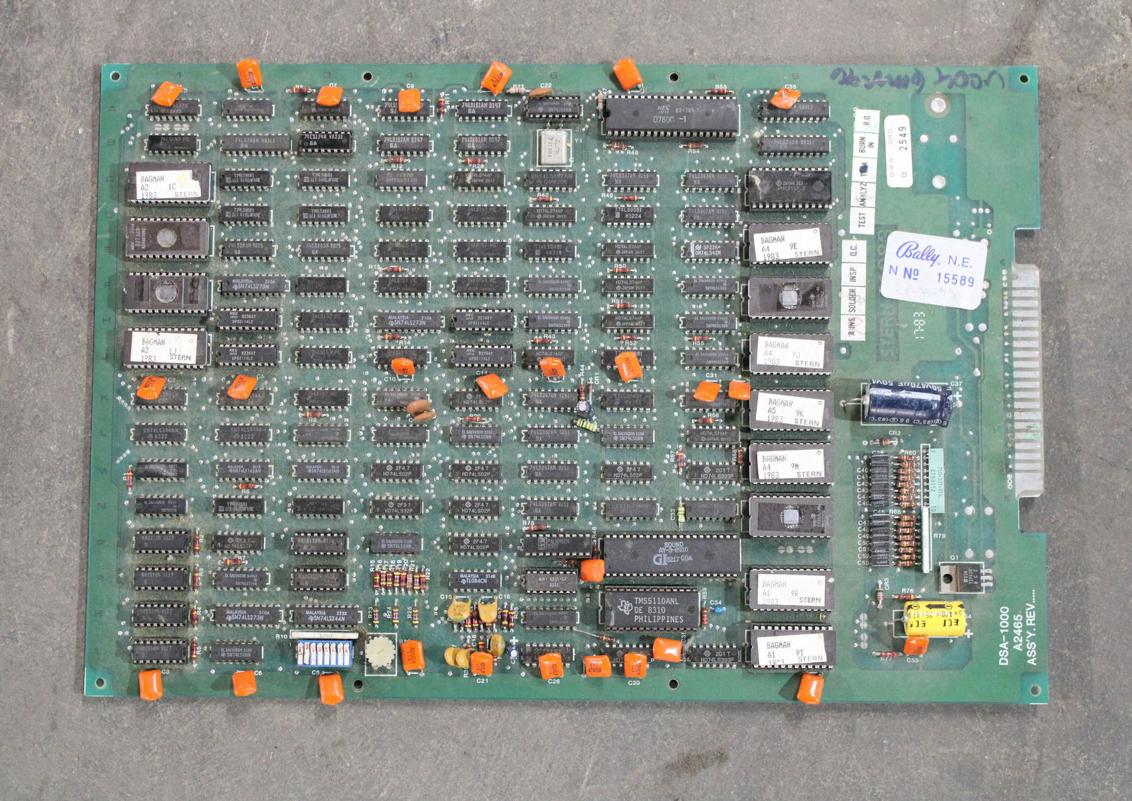 Stern Bagman Arcade Game Board (1 of 1)