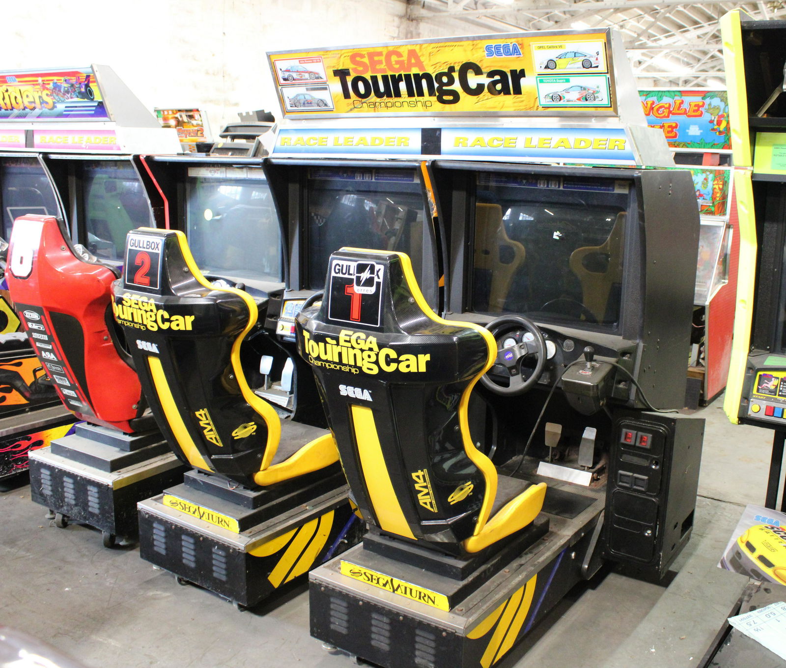 Pair of Sega Touring Sit Down Racing Arcades (1 of 3)