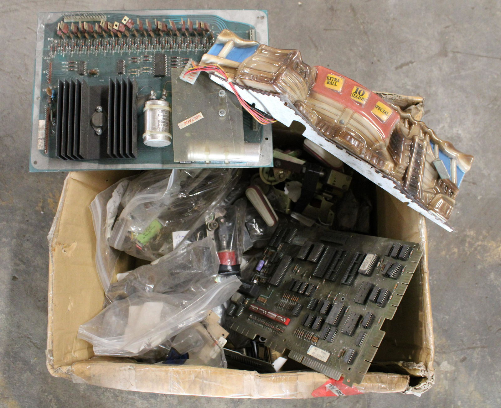 Box Lot of Pinball Parts (1 of 1)