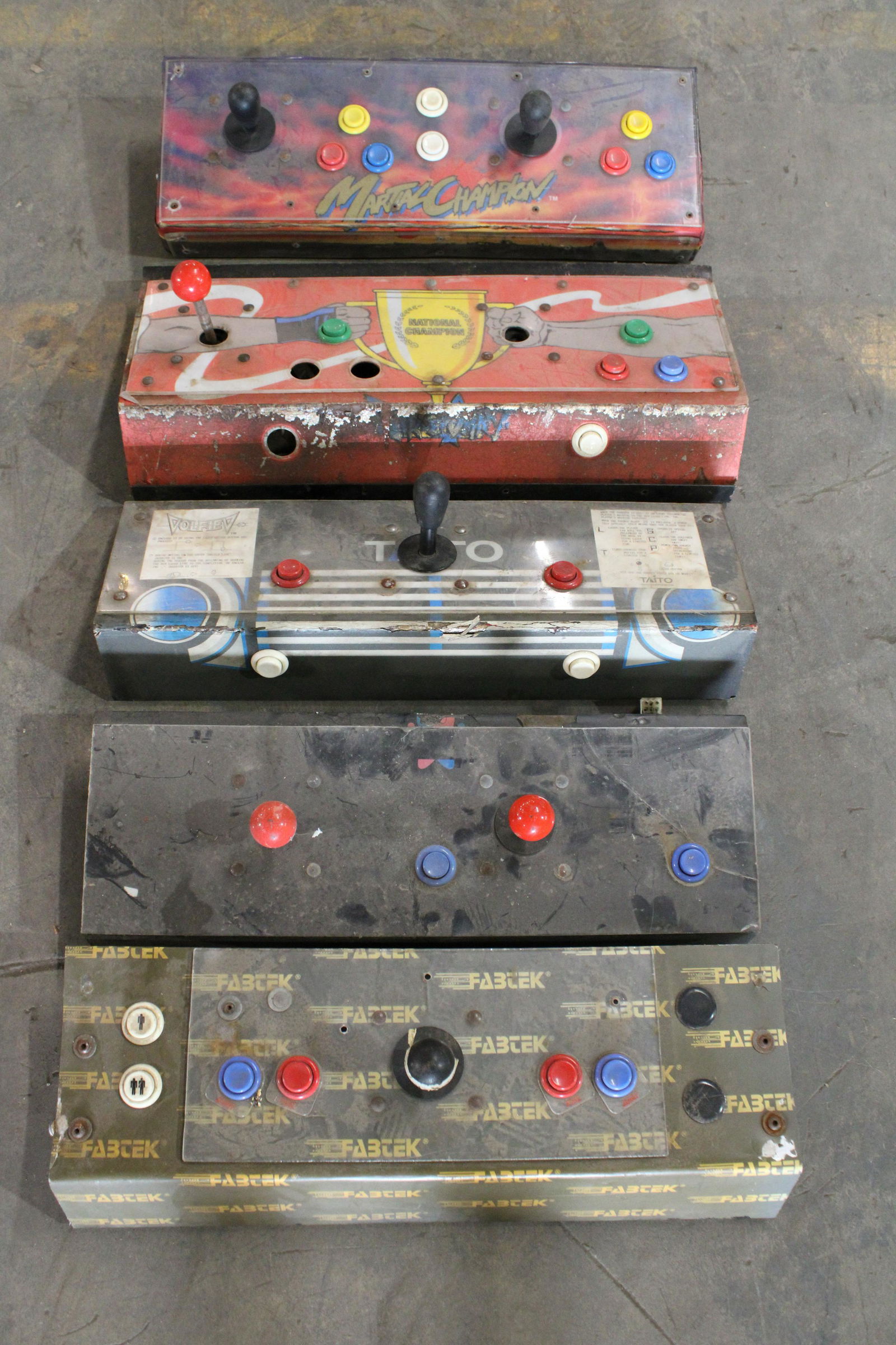 Five Arcade Game Control Panels (1 of 1)