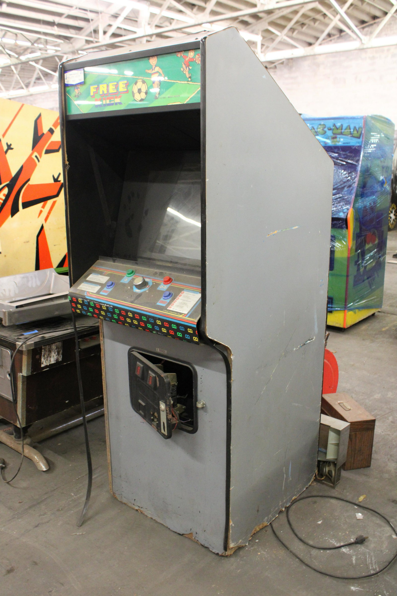 Free Kick Arcade Machine: Free Kick Arcade Machine. For parts or restoration, as found.