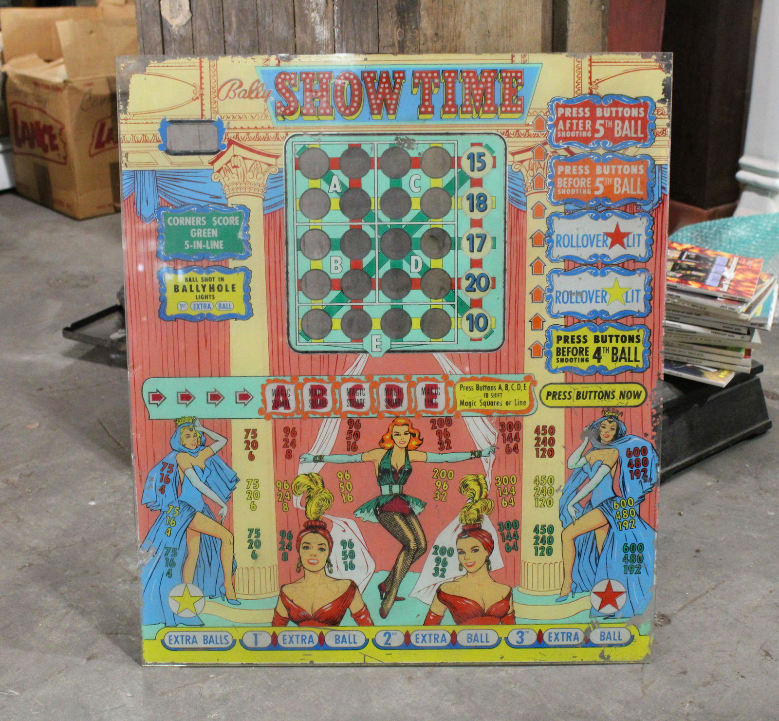 Bally Bingo Pinball Backglass for Showtime (1 of 1)